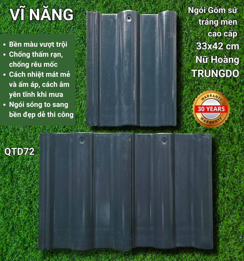 Ngói Nữ Hoàng (xanh) - QTD72