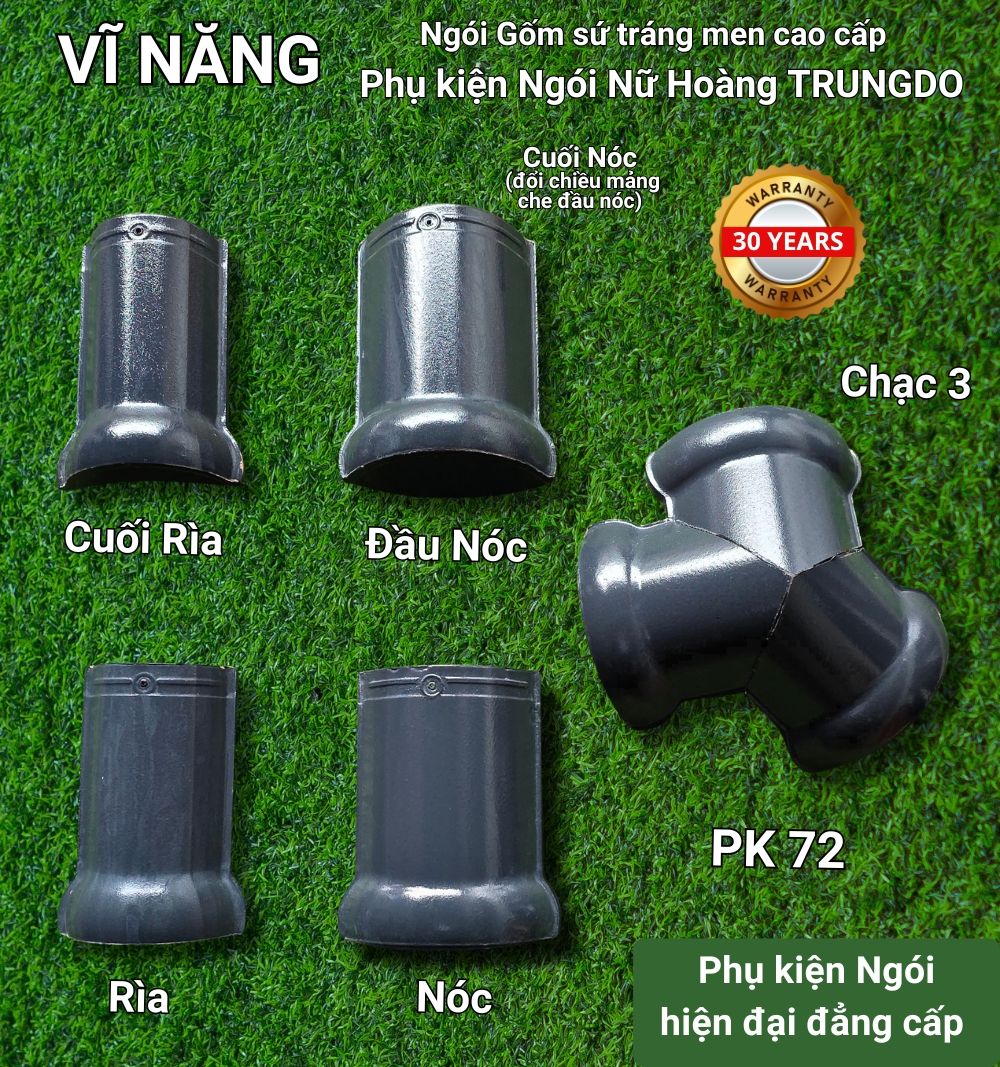 Phụ kiện Ngói Nữ Hoàng (xanh)