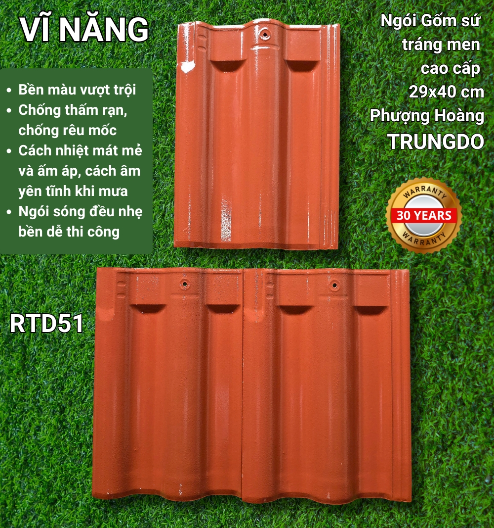 Ngói Phượng Hoàng ( màu đỏ) 