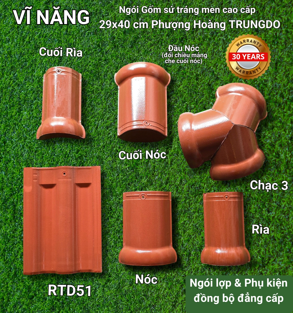 Phụ kiện Ngói Phượng Hoàng (cam)