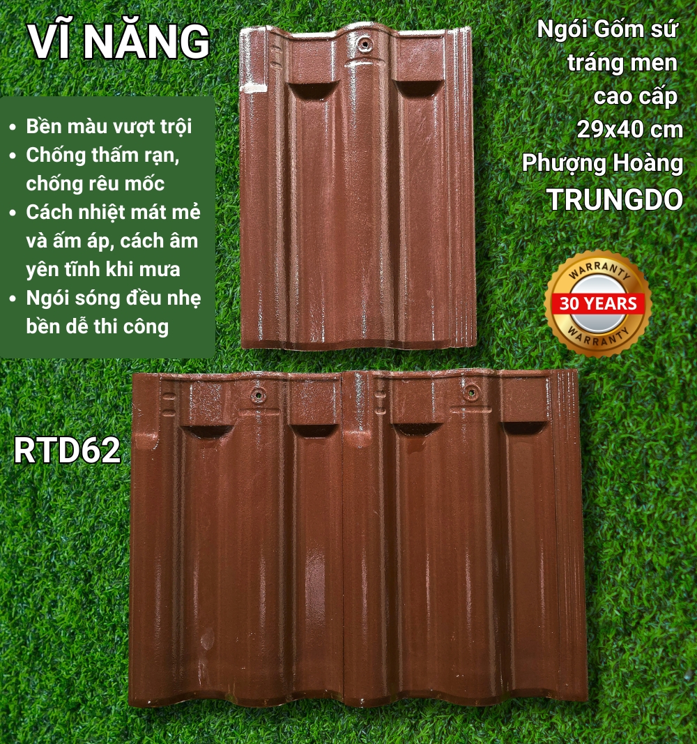 Ngói Phượng Hoàng ( màu nâu) 