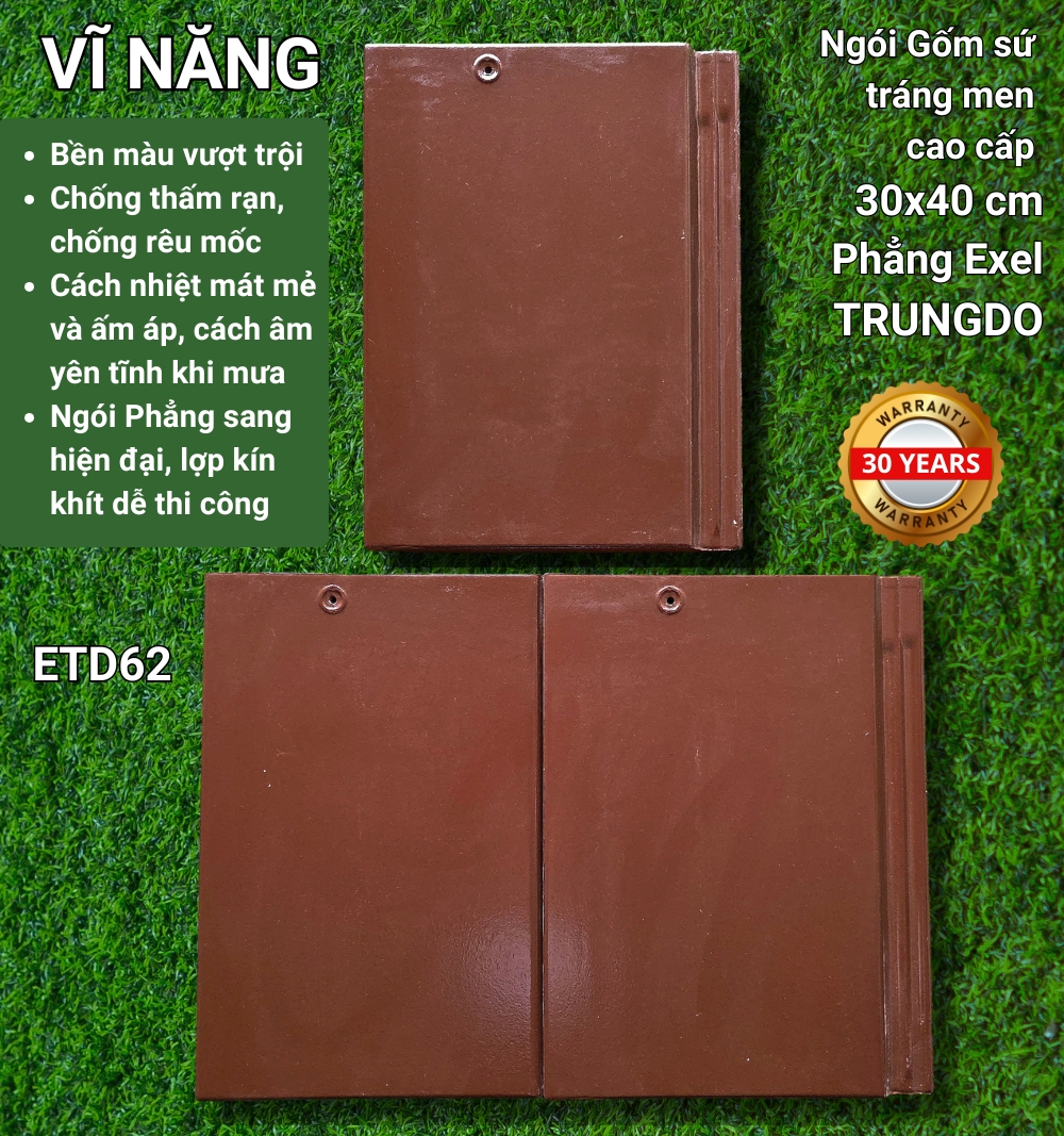 Ngói Phẳng (nâu) - ETD62