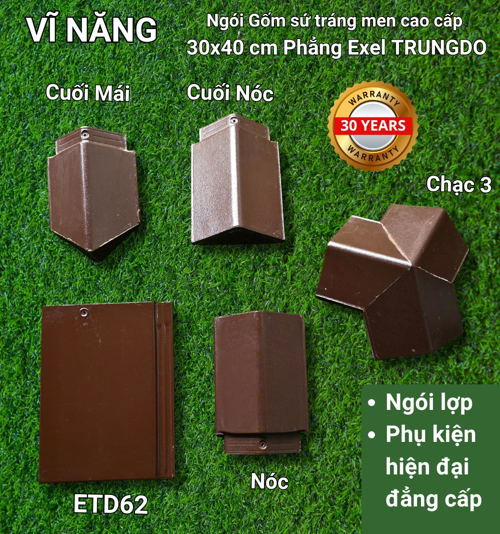 Phụ kiện Ngói Phẳng (nâu)