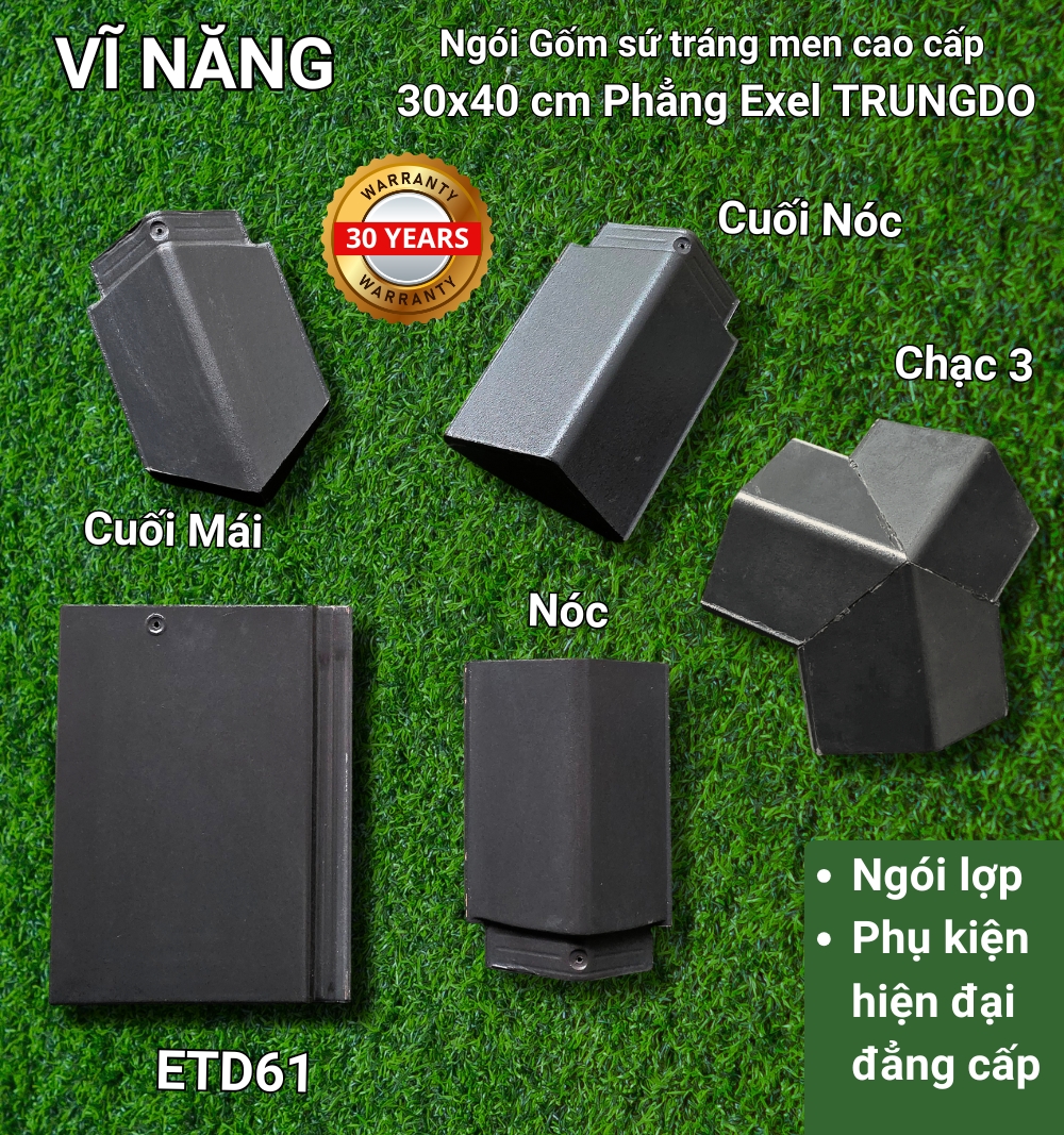 Phụ kiện Ngói Phẳng (xám)