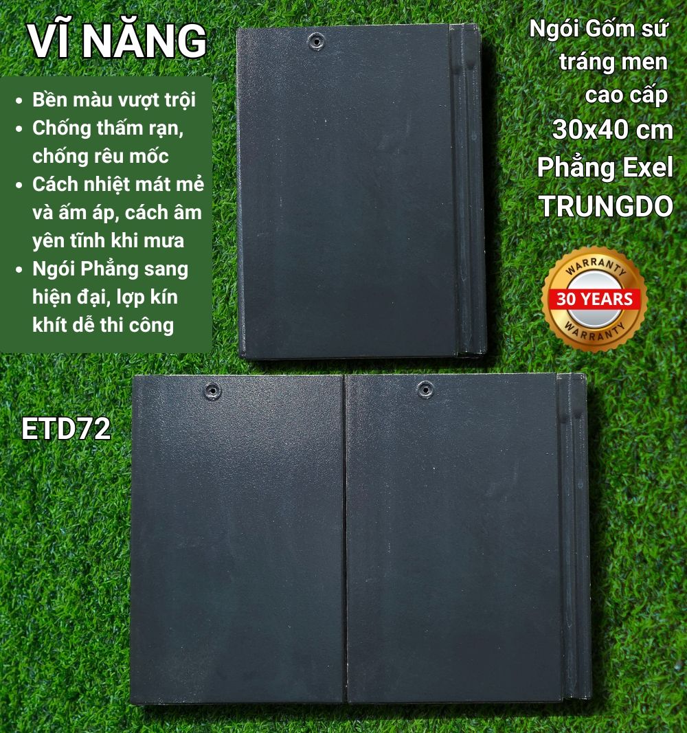 Ngói Phẳng (xanh) - ETD72