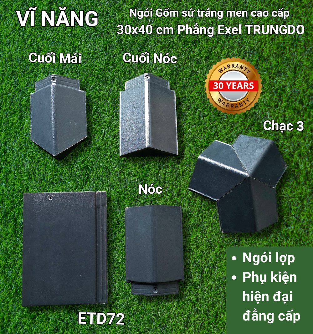 Phụ kiện Ngói Phẳng (xanh)