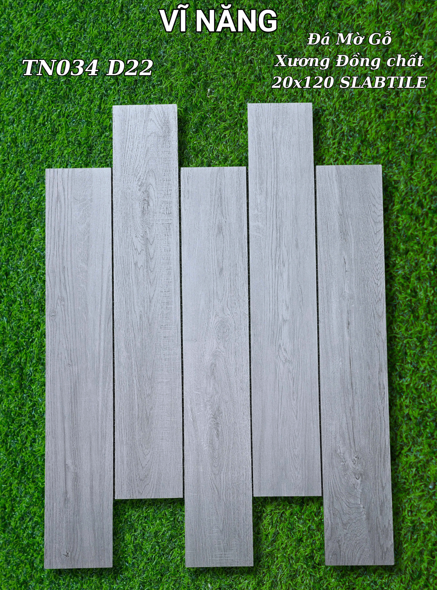 Đá Matt Gỗ Xương Trắng 20X120 - TN034D22